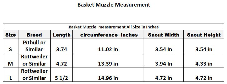 muzzle size