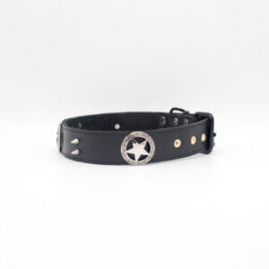 Double Spike Dog Collar | Genghis Texas & Spike Stud Leather Dog Collars