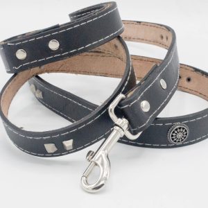 Designer Black Dog Leash / Luxury Dog Leashes
