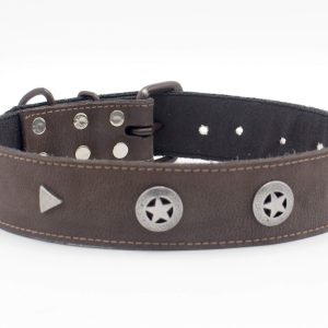 Leather collar / Dog Collars / Genghis Texas Star Dog Collar