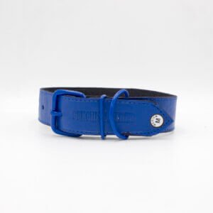 Vintage Blue Dog Collar | Vintage Simple Blue Leather Dog Collars
