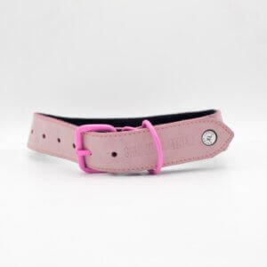 Vintage Pink Dog Collar | Simple Pink Leather Dog Collars